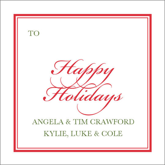 Red Border Gift Tags