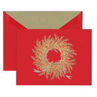 Wheat Wreath Holiday Cards