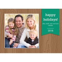 Faux Bois Holiday Photo Cards
