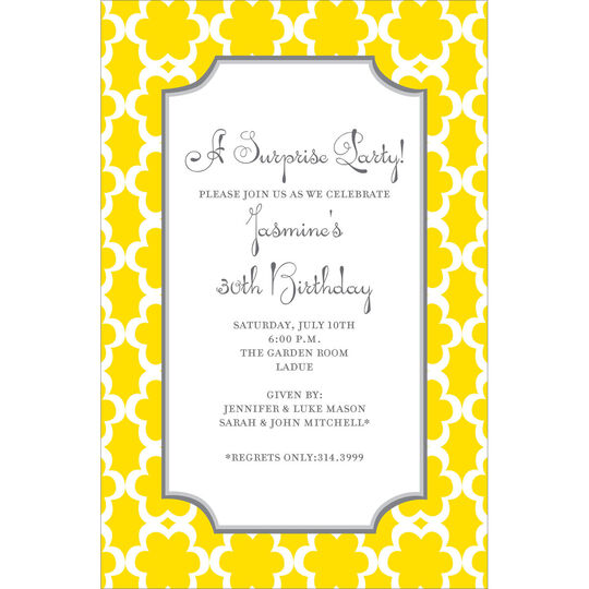 Golden Bloom Invitations