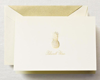 Engraved Pineapple Boxed Thank You Note Cards