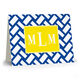 Navy Basketweave Folded Note Cards Image 1 of 2