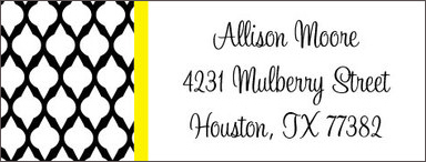 Black Lattice Return Address Labels