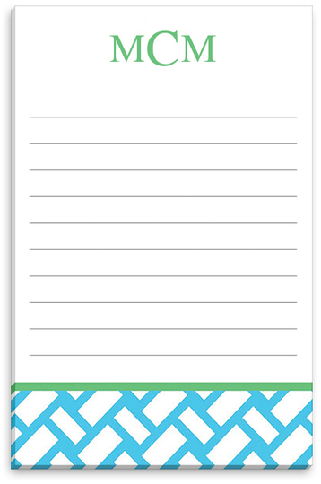 Aqua Basketweave Notepads