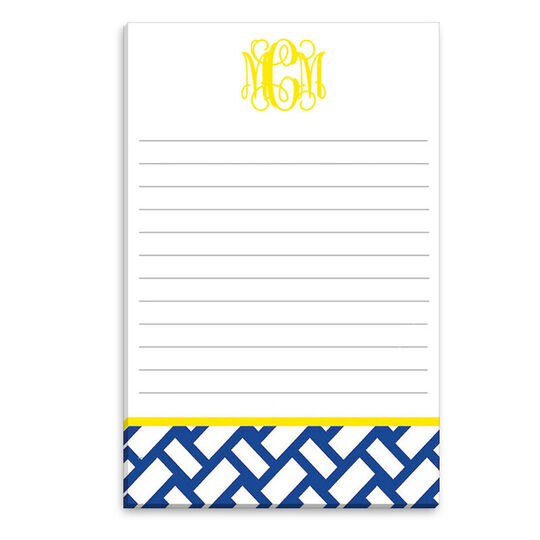 Navy Basketweave Notepads