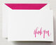 Raspberry Boxed Thank You Note Cards - Hand Engraved Image 1 of 2