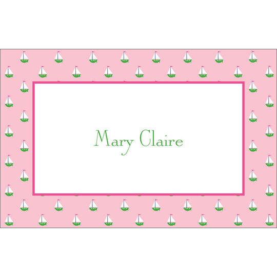 Pink Little Sailboat Placemats
