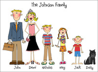 Family Thank You Customized Foldover Note Cards