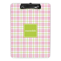 Miller Check Pink and Green Clipboards