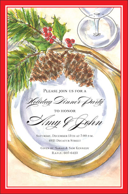 Evergreen Placesetting Invitations