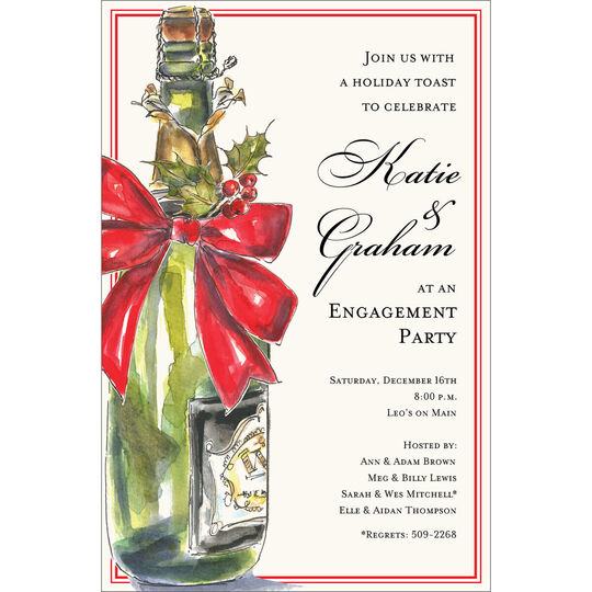 Holiday Bubbly Invitations