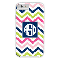Pink Navy and Lime Chevron iPhone Hard Case