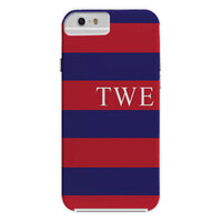 Red and Blue Stripe iPhone Hard Case