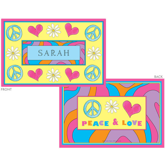 Peace Love Eat Laminated Placemat