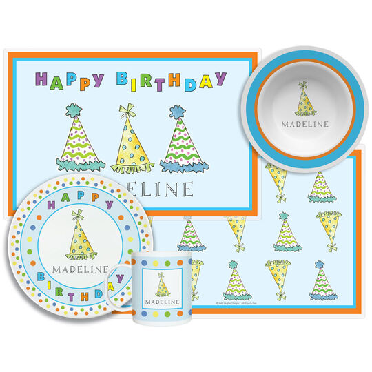 Party Hats 4-Piece Dinnerware Set