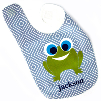 Blue Pattern Baby Big with Green Frog Design
