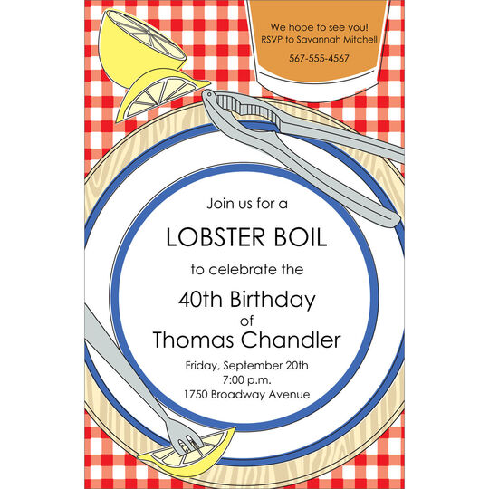 Clambake Placesetting Invitations