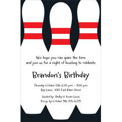 Bowling Pins Invitations