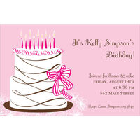 Lovely Pink Cake Invitations