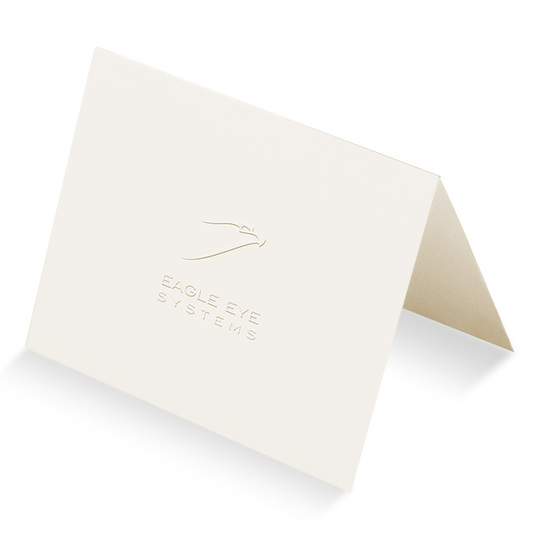 Embossed Folded Note Cards With Customer Supplied Artwork Embossed Folded Note Cards With