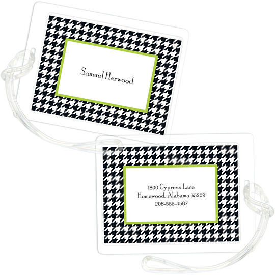 Houndstooth Luggage Tags