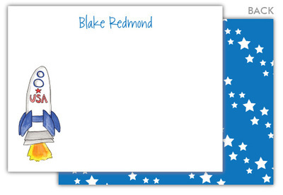 Blast Off Flat Note Cards