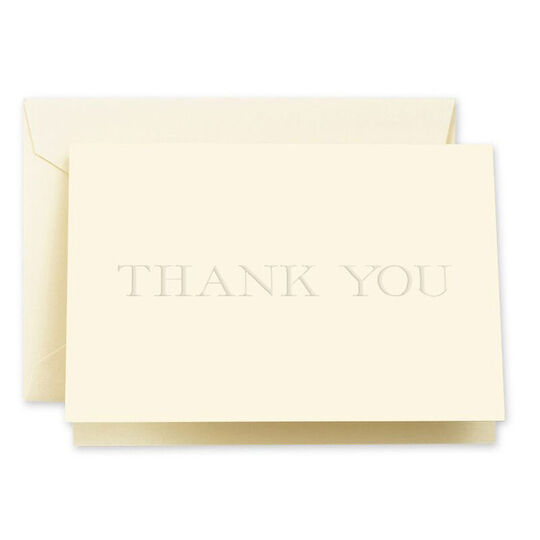Blind Embossed Boxed Thank You Notes