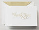 Calligraphic Boxed Thank You Folded Note Cards - Hand Engraved Image 1 of 2