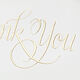 Calligraphic Boxed Thank You Folded Note Cards - Hand Engraved Image 2 of 2