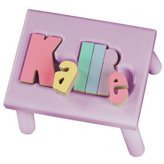 Pastel Purple Kallie Puzzle Step Stool