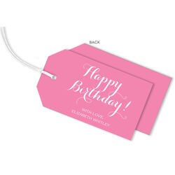 Bubblegum Pink Horizontal Gift Tags