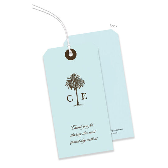 Robin's Egg Palm Tree Large Vertical Hanging Gift Tags