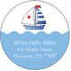 Set Sail Round Address Labels Image 1 of 2