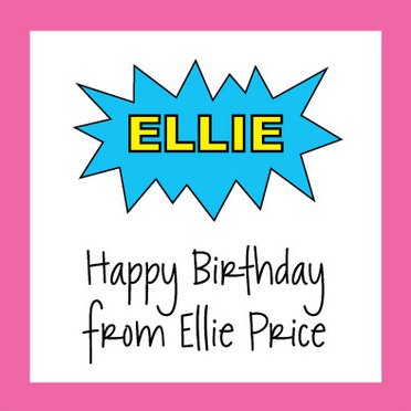 Pink Superhero Square Stickers