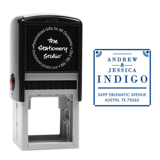 Indigo Self-Inking Stamp