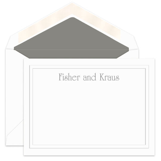 Elegance Flat Note Cards  - Raised Ink