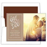 Mocha Save the Date Photo Cards