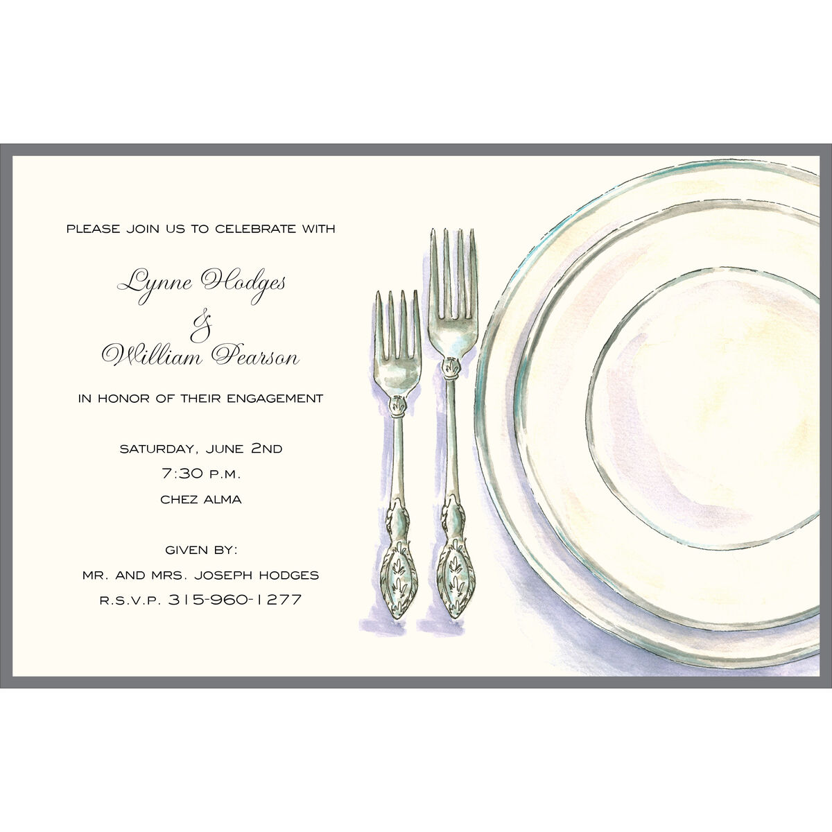 Personalized Classic Placesetting Invitations