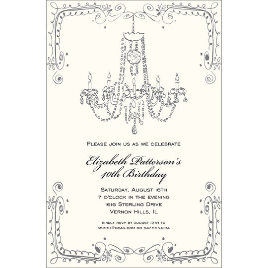 Vintage Chandelier Invitations
