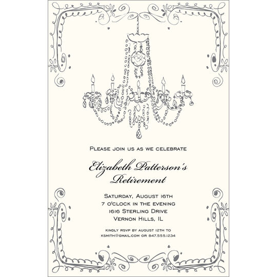 Vintage Chandelier Invitations