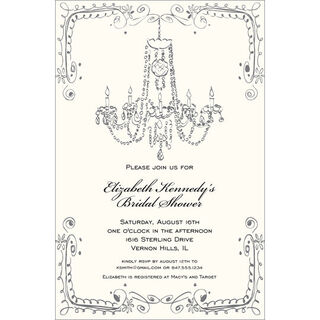 Vintage Chandelier Invitations
