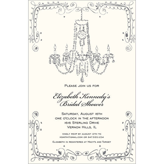 Vintage Chandelier Invitations