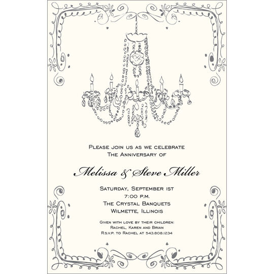 Vintage Chandelier Invitations