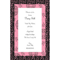 Vintage Pink and Black Invitations