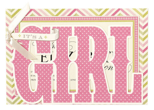It's A Girl Die-cut Announcements