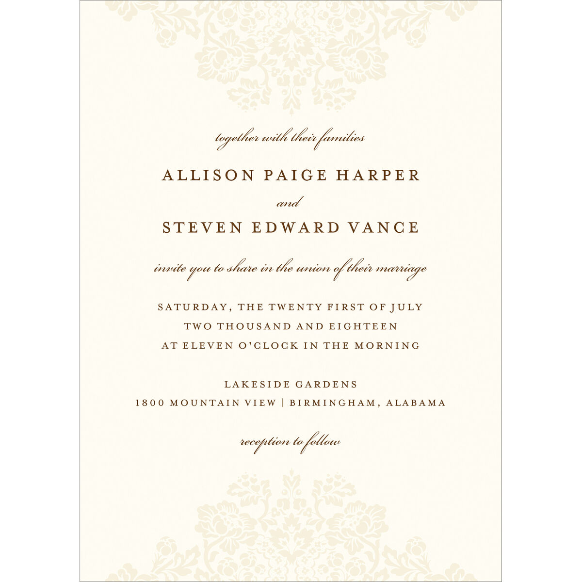 Custom Wedding Bliss Invitations