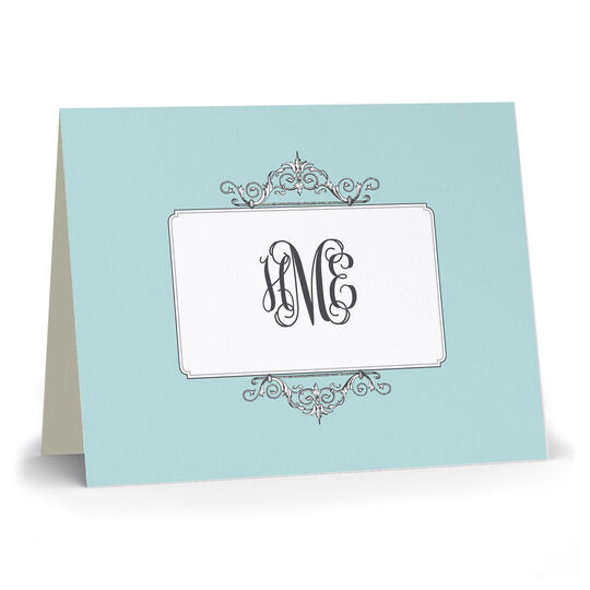Elegant Affair Monogram Folded Note Cards
