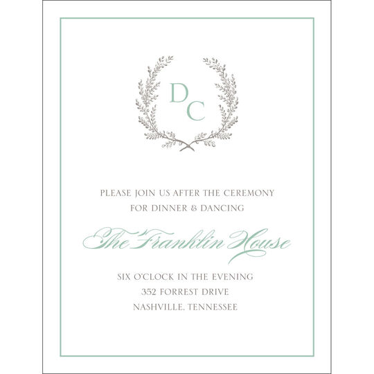 Provencial Garland Reception Cards