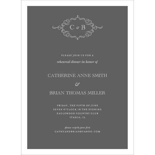 Sophisticated Flourish Invitations