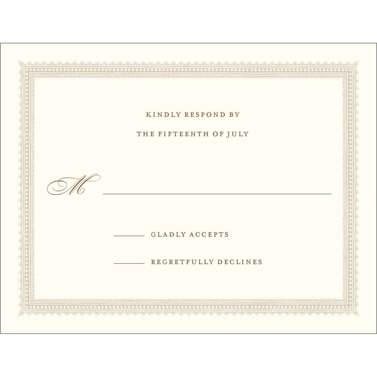 Elegant Border Response Cards